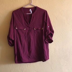 Burgundy Blouse